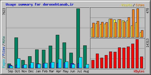 Usage summary for doronehtanab.ir